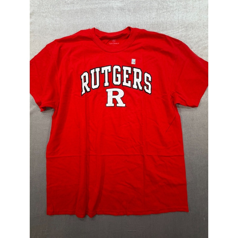 NEw Rutgers University Red Shirt Top of the World Size Large